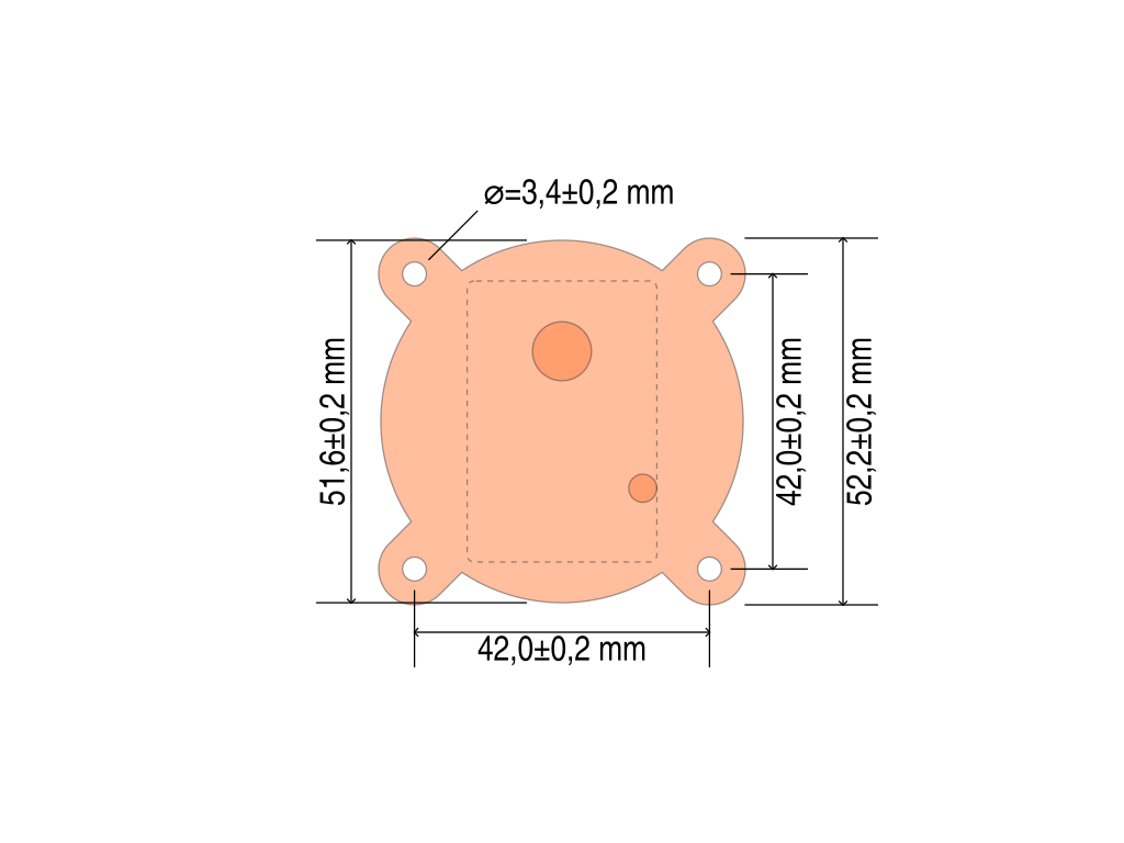 Gehäuse für ESP32-CAM mit Aussparung für LED