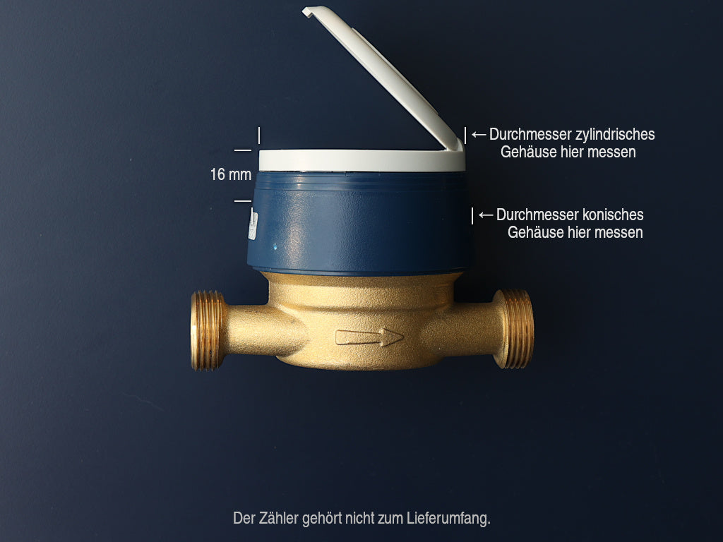 Zähleraufsatz für Zähler ohne Klappdeckel, verschiedene Durchmesser